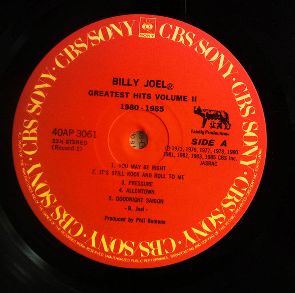Billy Joel - Greatest Hits Volume I & Volume II (Vinyl, LP, Compila...