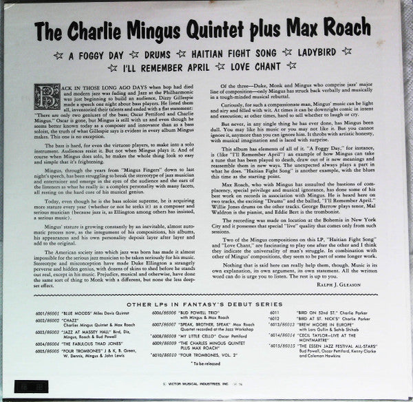 The Charles Mingus Quintet - The Charles Mingus Quintet + Max Roach...