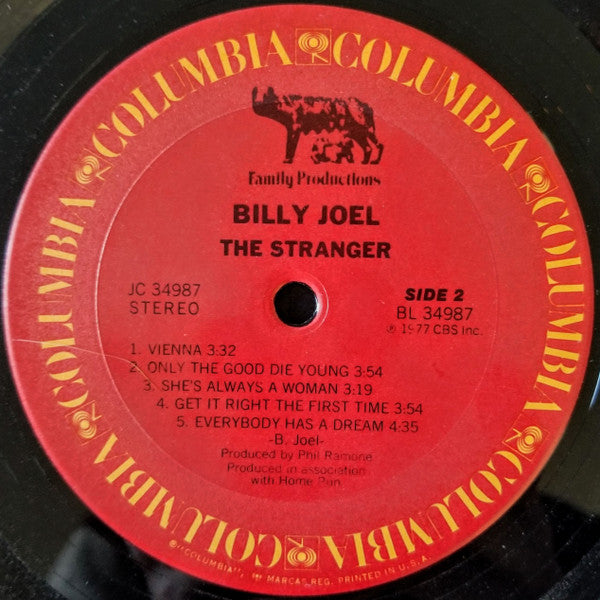 Billy Joel - The Stranger (Vinyl, LP, Album, Stereo) Very Good Plus (VG+) / Very Good Plus (VG+)