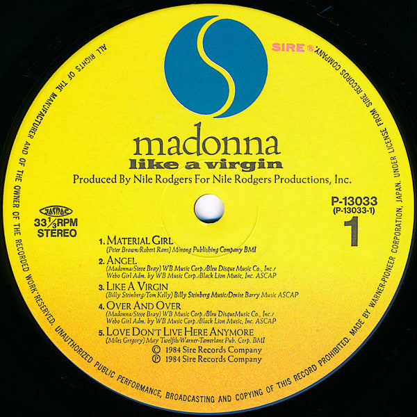 Madonna - Like A Virgin (Vinyl, LP, Album, Stereo)