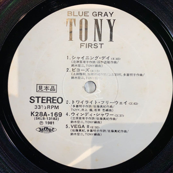 Tony (174) - Blue Gray (Vinyl, LP, Album, Promo) Near Mint (NM or M-) / Very Good Plus (VG+)
