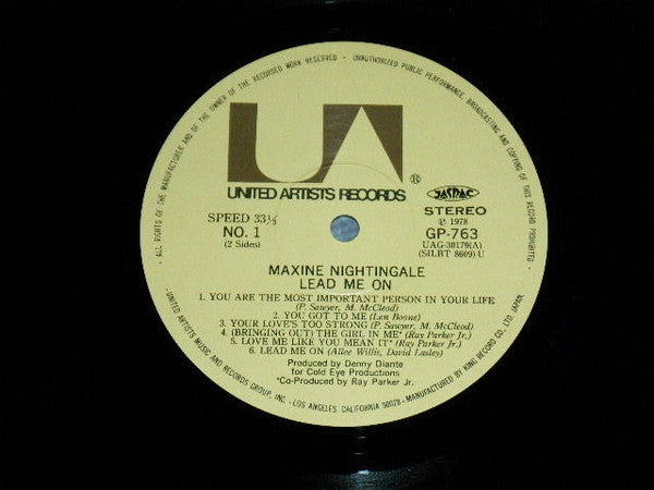 Maxine Nightingale - Lead Me On (Vinyl, LP, Album, Stereo) Near Mint (NM or M-) / Very Good Plus (VG+)
