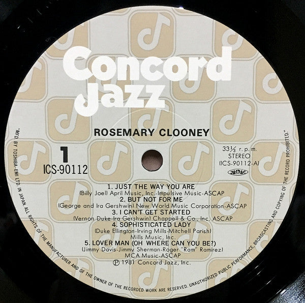 Rosemary Clooney - Rosemary Clooney (Vinyl, LP, Compilation, Stereo) Very Good Plus (VG+) / Very Good Plus (VG+)
