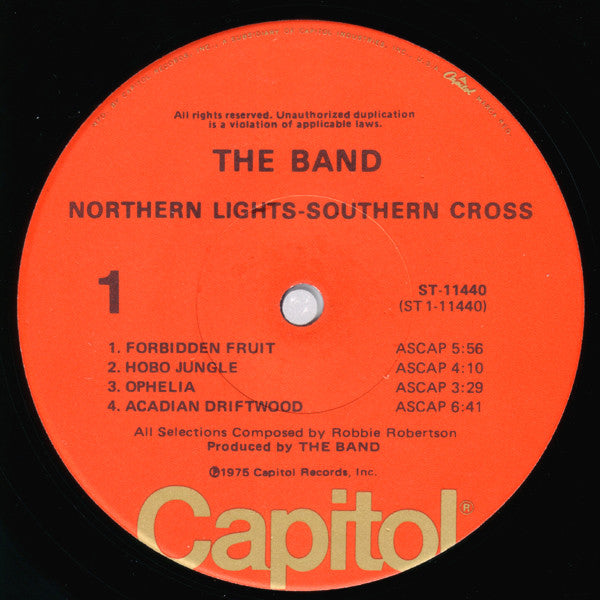 The Band - Northern Lights-Southern Cross (Vinyl, LP, Album) Good Plus (G+) / Very Good (VG)