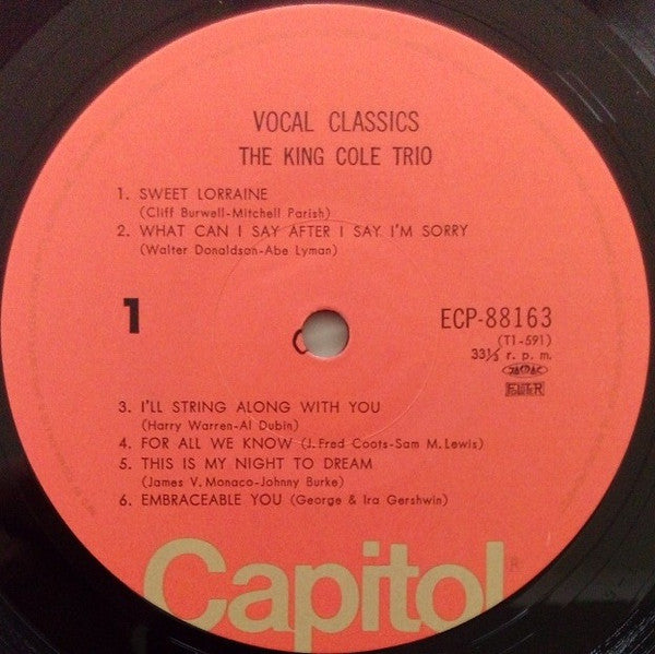 The Nat King Cole Trio - Vocal Classics (Vinyl, LP, Album, Compilation) Very Good Plus (VG+) / Very Good (VG)