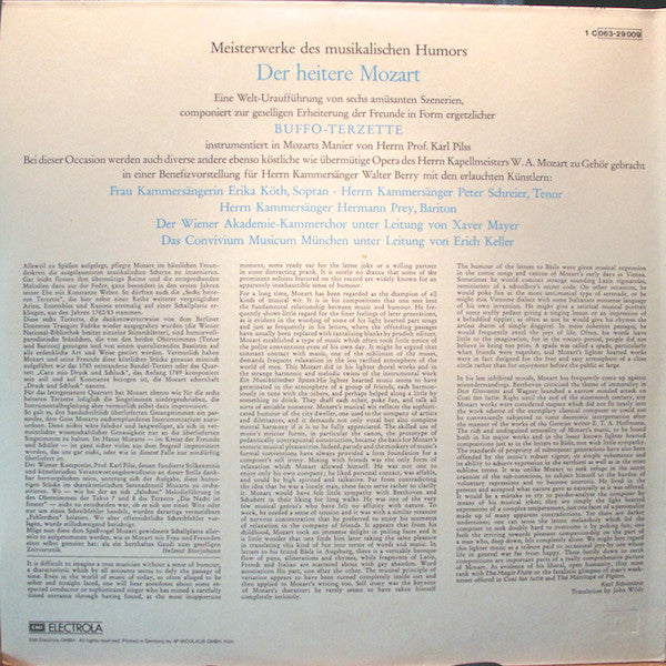 Wolfgang Amadeus Mozart - Der Heitere Mozart (Meisterwerke Des Musikalischen Humors) (Vinyl, LP, Album) Very Good Plus (VG+) / Very Good Plus (VG+)