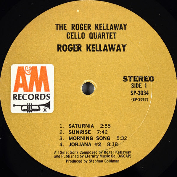 Roger Kellaway - The Roger Kellaway Cello Quartet (Vinyl, LP, Stereo) Very Good (VG) / Good Plus (G+)