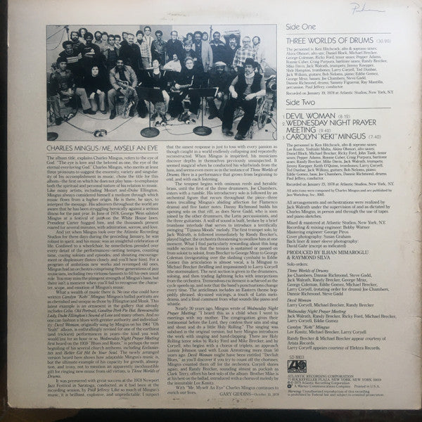 Charles Mingus - Me Myself An Eye (Vinyl, LP, Album) Good Plus (G+) / Good Plus (G+)