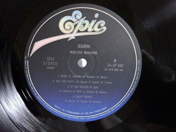 Melba Moore - Burn (Vinyl, LP, Album, Stereo) Near Mint (NM or M-) / Good Plus (G+)