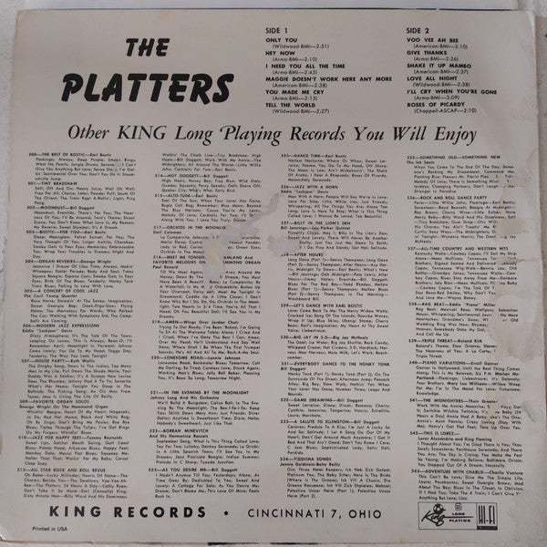 The Platters - The Platters (Vinyl, LP, Reissue) Very Good (VG) / Very Good Plus (VG+)