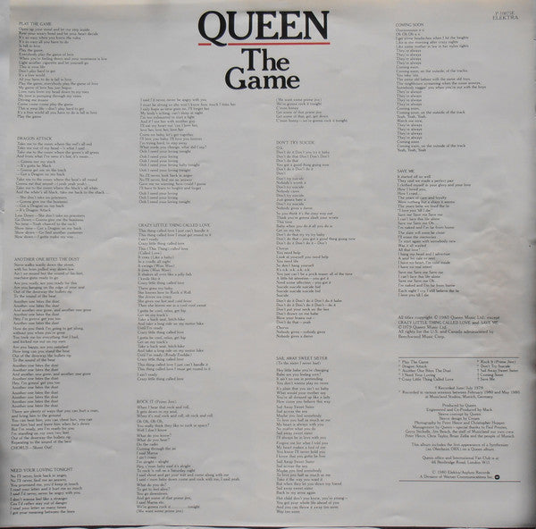 Queen - The Game (Vinyl, LP, Album, Stereo)