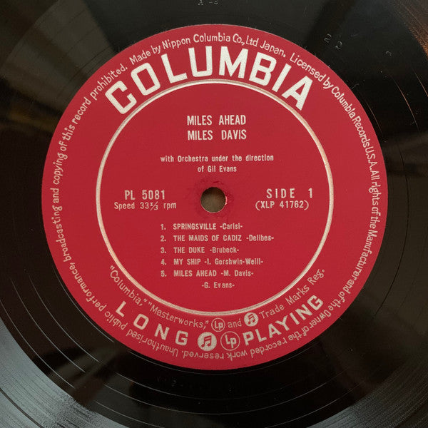 Miles Davis + 19 - Miles Ahead (Vinyl, LP, Album, Mono) Very Good Plus (VG+) / Very Good (VG)