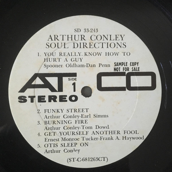 Arthur Conley - Soul Directions (Vinyl, LP, Album, Promo, Stereo) Very Good Plus (VG+) / Very Good Plus (VG+)