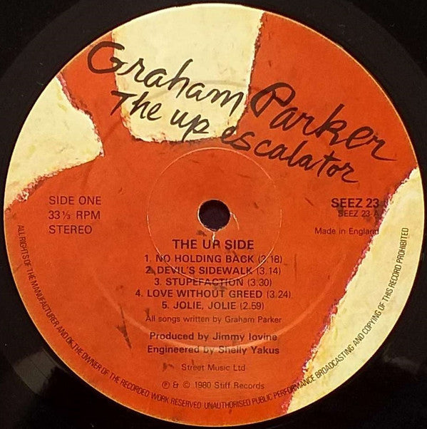 Graham Parker And The Rumour - The Up Escalator (Vinyl, LP, Album, Stereo) Very Good Plus (VG+) / Very Good (VG)