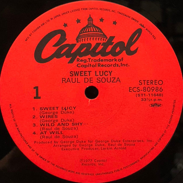 Raul De Souza - Sweet Lucy (Vinyl, LP, Album) Very Good Plus (VG+) / Very Good (VG)