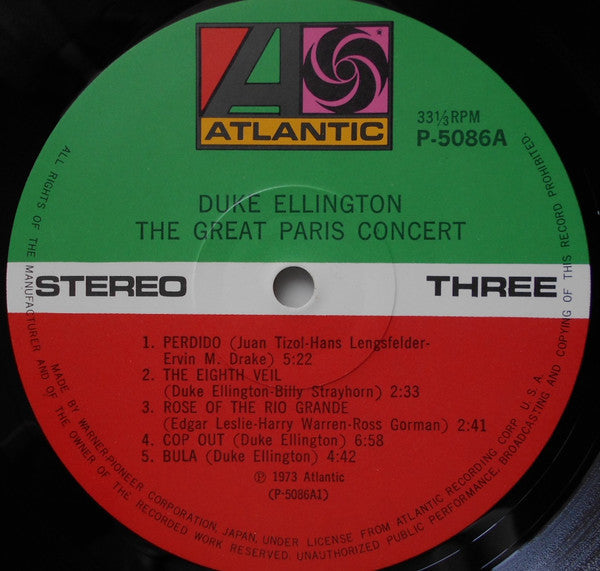 Duke Ellington And His Orchestra - The Great Paris Concert (2xVinyl, LP, Album) Very Good Plus (VG+) / Very Good (VG)