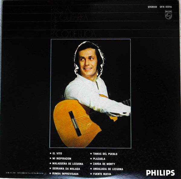 Paco De Lucía - Recital De Guitarra De Paco De Lucia (Vinyl, LP, Album) Very Good Plus (VG+) / Good Plus (G+)