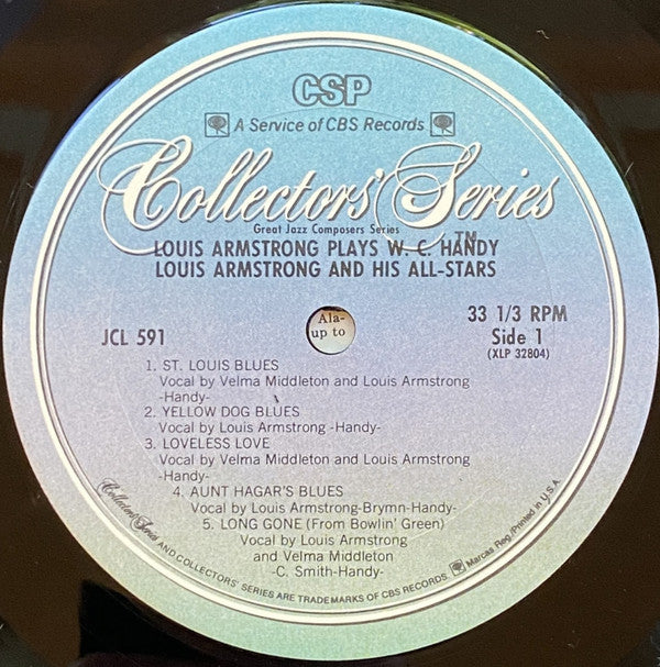 Louis Armstrong And His All-Stars - Louis Armstrong Plays W. C. Handy (Vinyl, LP, Album, Reissue, Mono) Very Good (VG) / Very Good Plus (VG+)