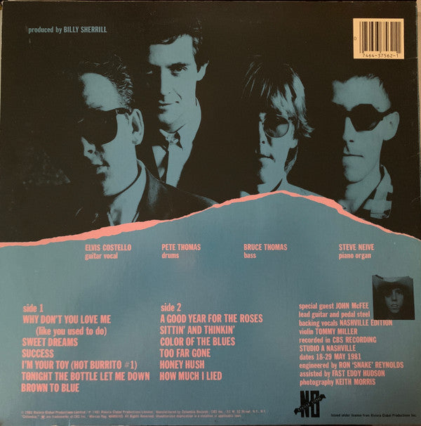 Elvis Costello & The Attractions - Almost Blue (Vinyl, LP, Album, Reissue, Stereo) Very Good (VG) / Good Plus (G+)