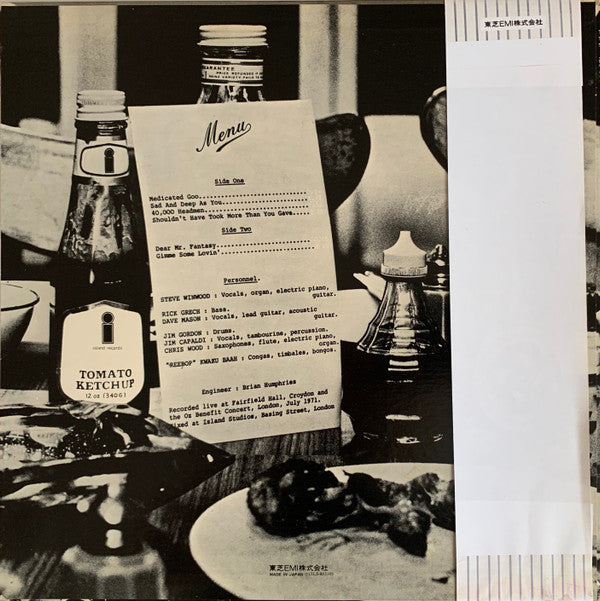 Traffic - Welcome To The Canteen (Vinyl, LP, Album, Reissue) Very Good Plus (VG+) / Very Good Plus (VG+)