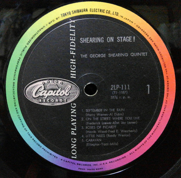 The George Shearing Quintet - Shearing On Stage! (Vinyl, LP, Album) Very Good (VG) / Very Good (VG)