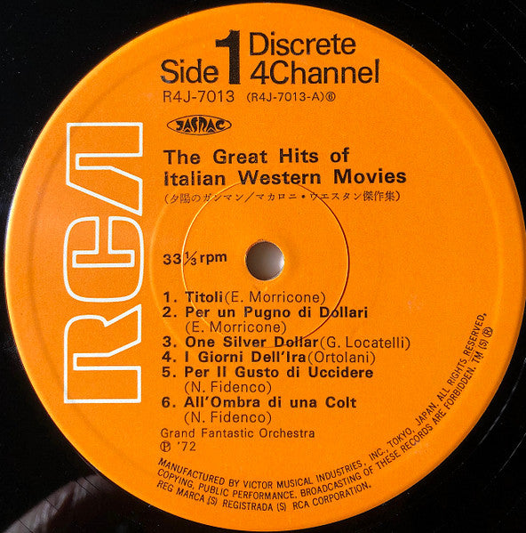 Grand Fantastic Orchestra - Per Qualche Dollaro In Piu' - The Best Of Italian Western Themes (Vinyl, LP, Compilation, Quadraphonic) Very Good (VG) / Very Good (VG)