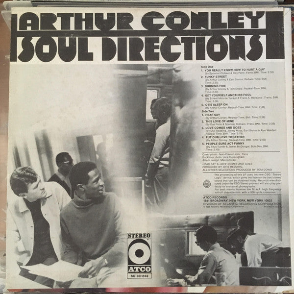 Arthur Conley - Soul Directions (Vinyl, LP, Album, Promo, Stereo) Very Good Plus (VG+) / Very Good Plus (VG+)