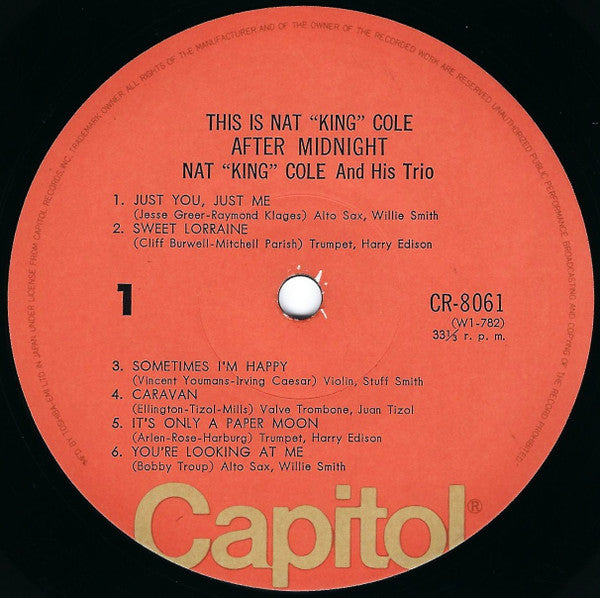 The Nat King Cole Trio - This Is Nat "King" Cole After Midnight = ジス・イズナットキングコールアフターミッドナイト (Vinyl, LP, Album, Reissue, Mono) Very Good Plus (VG+) / Very Good Plus (VG+)