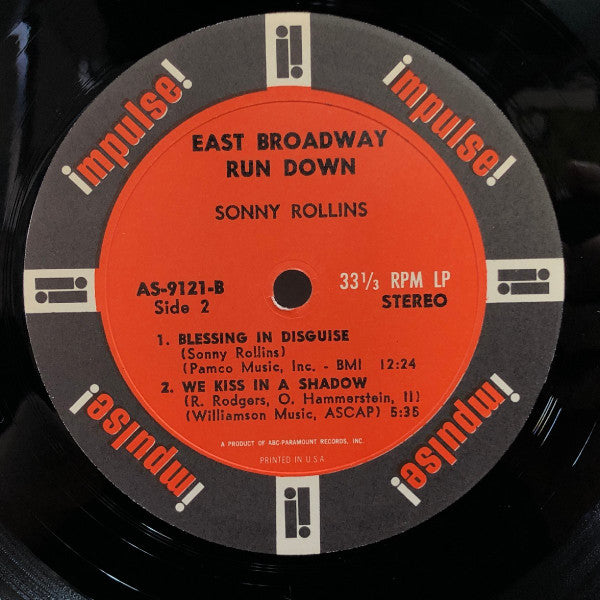 Sonny Rollins - East Broadway Run Down (Vinyl, LP, Stereo) Very Good Plus (VG+) / Very Good Plus (VG+)