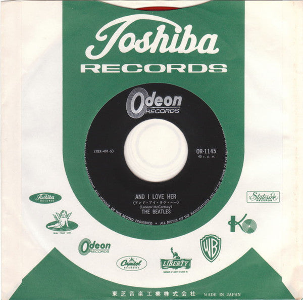 The Beatles - And I Love Her / If I Fell (Vinyl, 7", 45 RPM, Single) Very Good Plus (VG+) / Very Good (VG)