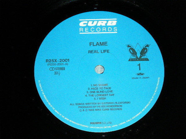 Real Life - Flame (Vinyl, LP, Album) Very Good Plus (VG+) / Very Good (VG)