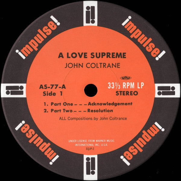 John Coltrane - A Love Supreme (Vinyl, LP, Album, Reissue, Stereo)