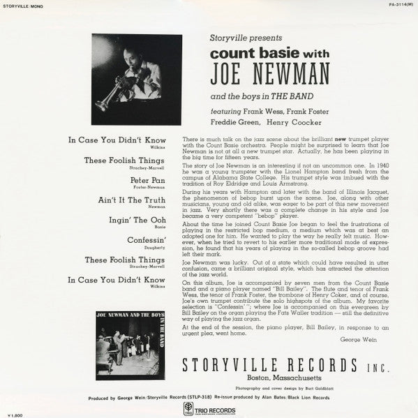 Count Basie - And The Boys In The Band (Vinyl, LP, Album, Reissue, Mono) Very Good (VG) / Very Good (VG)