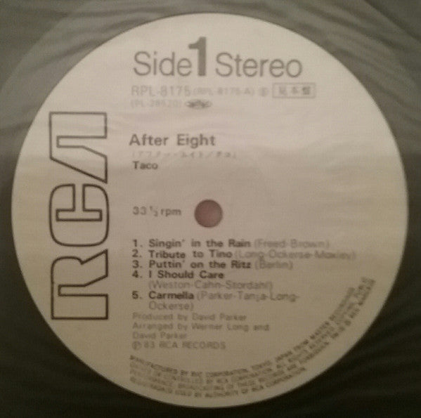 Taco - After Eight (Vinyl, LP, Album, Promo) Very Good Plus (VG+) / Very Good (VG)