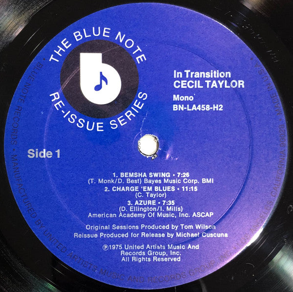 Cecil Taylor - In Transition (2xVinyl, LP, Compilation, Stereo, Mono) Very Good Plus (VG+) / Near Mint (NM or M-)