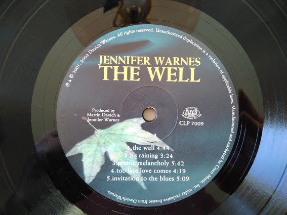 Jennifer Warnes - The Well (Vinyl, LP, Reissue, Stereo) Very Good Plus (VG+) / Very Good Plus (VG+)
