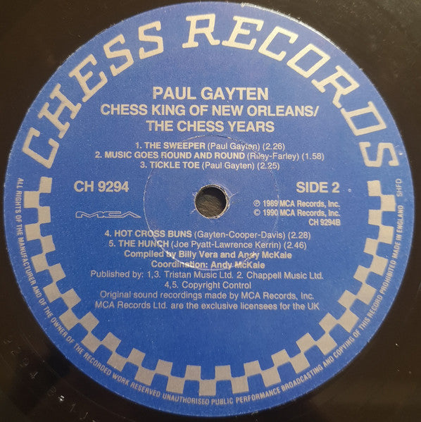 Paul Gayten - Chess King Of New Orleans (Vinyl, LP, Compilation, Reissue) Very Good (VG) / Very Good (VG)