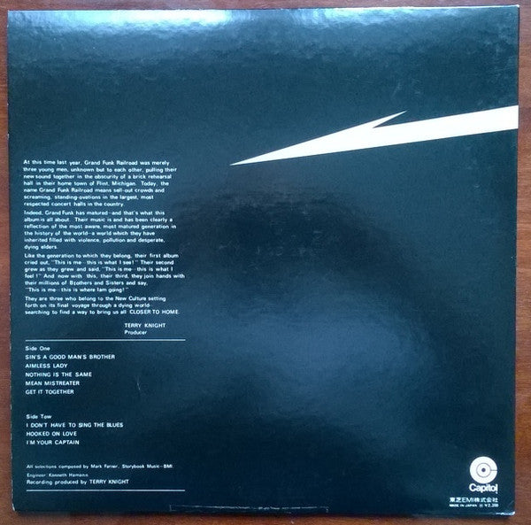 Grand Funk Railroad - Closer To Home (Vinyl, LP, Album, Reissue) Very Good Plus (VG+) / Very Good (VG)