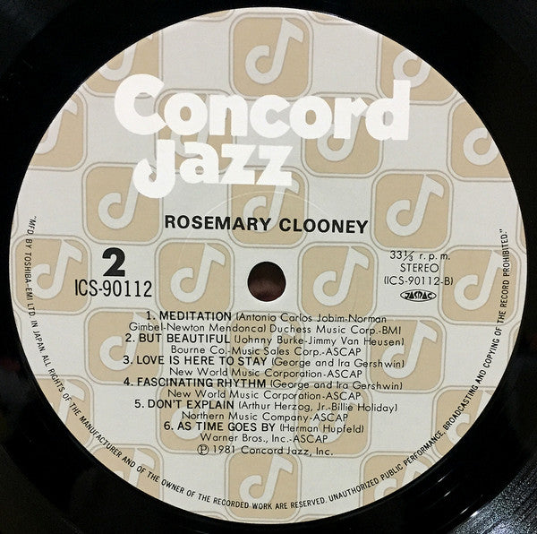 Rosemary Clooney - Rosemary Clooney (Vinyl, LP, Compilation, Stereo) Very Good Plus (VG+) / Very Good Plus (VG+)