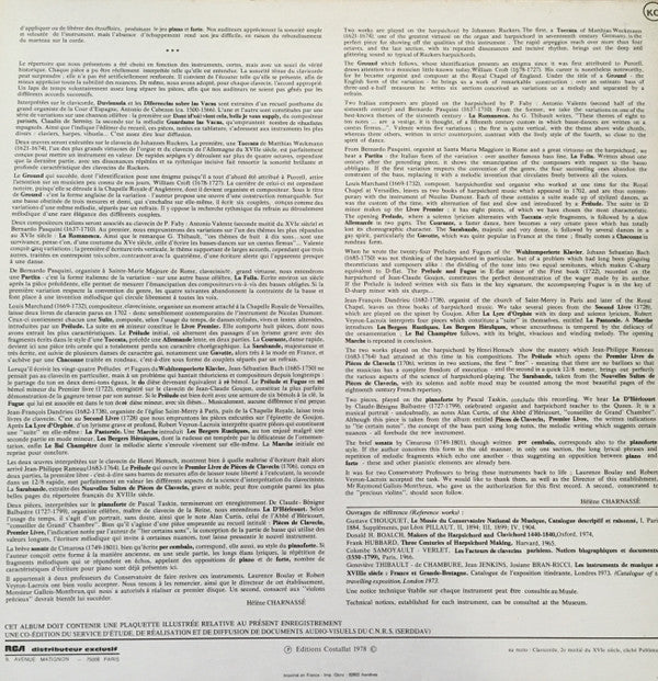 Antonio de Cabezón - Les Instruments Précieux Du Musée Du Conservatoire - Vol.1 - Les Instruments A Clavier (Vinyl, LP, Album) Very Good Plus (VG+) / Very Good Plus (VG+)