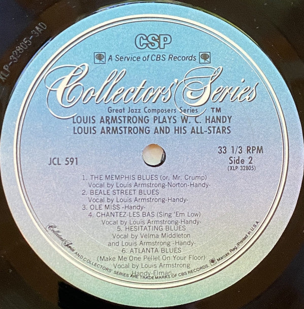 Louis Armstrong And His All-Stars - Louis Armstrong Plays W. C. Handy (Vinyl, LP, Album, Reissue, Mono) Very Good (VG) / Very Good Plus (VG+)