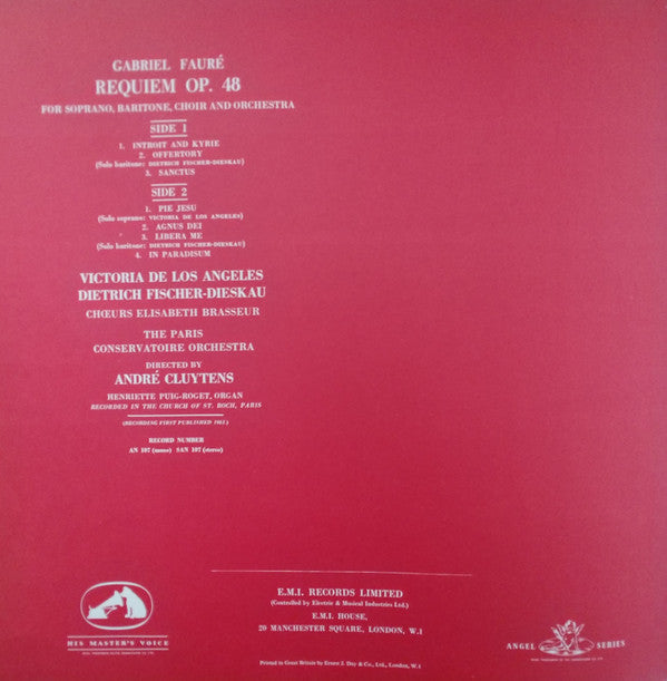 Gabriel Fauré - Requiem, Op.48 (Vinyl, LP, Album, Reissue, Mono) Very Good Plus (VG+) / Good (G)