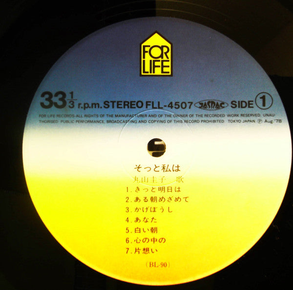 Keiko Maruyama - Sotto Watashi wa (Vinyl, LP, Album, Reissue, Stereo) Very Good Plus (VG+) / Fair (F)