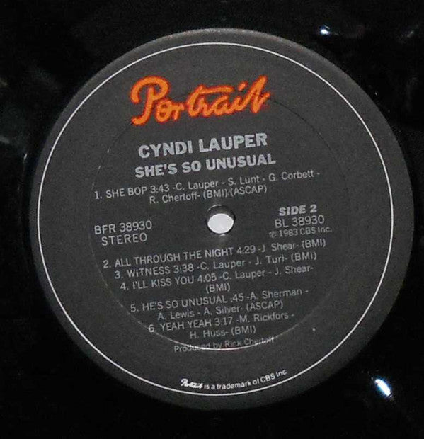 Cyndi Lauper - She's So Unusual (Vinyl, LP, Album, Stereo) Good Plus (G+) / Very Good (VG)