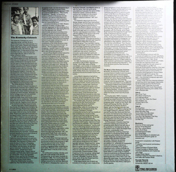 The Kentucky Colonels - 1965-1966 (Vinyl, LP) Very Good (VG) / Very Good (VG)