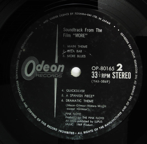 Pink Floyd - Soundtrack From The Film "More" (Vinyl, LP, Album, Rep...