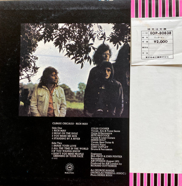 Climax Blues Band - Rich Man (Vinyl, LP, Album, Promo) Near Mint (NM or M-) / Very Good Plus (VG+)