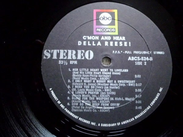 Della Reese - C'Mon And Hear (Vinyl, LP, Album, Stereo) Very Good (VG) / Good Plus (G+)