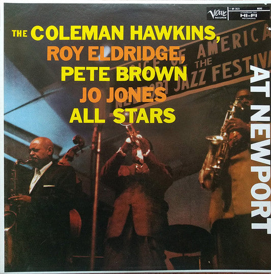 Coleman Hawkins All Star Band - At Newport (Vinyl, LP, Album, Reissue, Mono) Very Good (VG) / Very Good (VG)