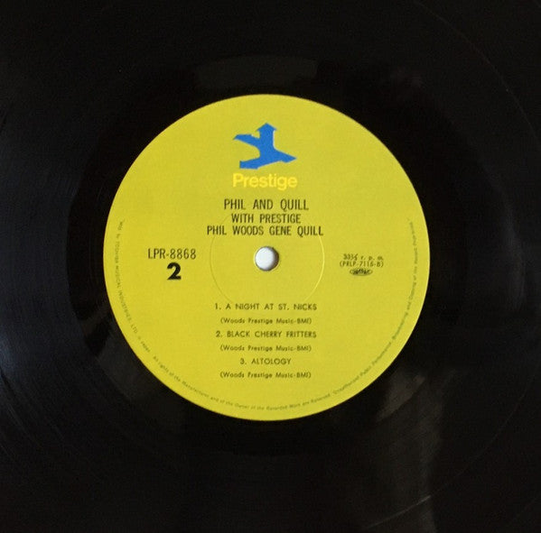 Phil Woods/Gene Quill Quintet - Phil & Quill With Prestige (Vinyl, LP, Album, Reissue) Very Good Plus (VG+) / Very Good Plus (VG+)